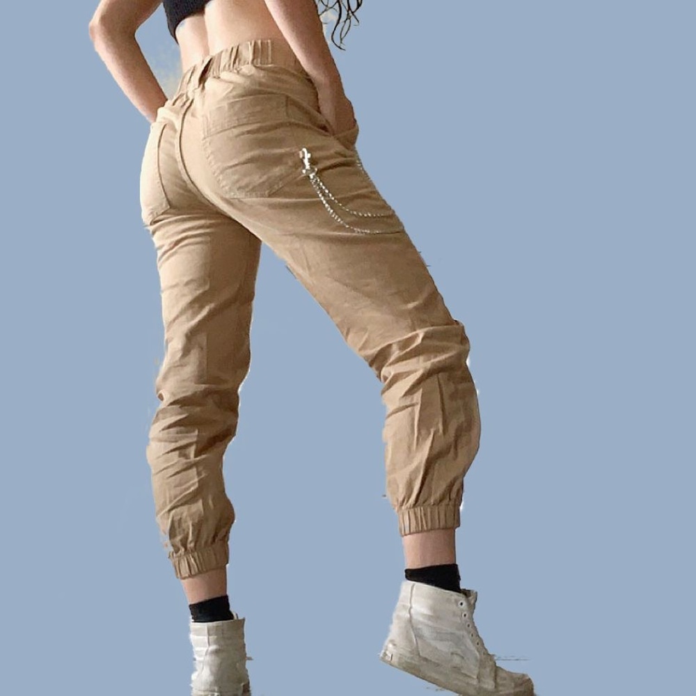 Bershka Cargo Joggers with Chain